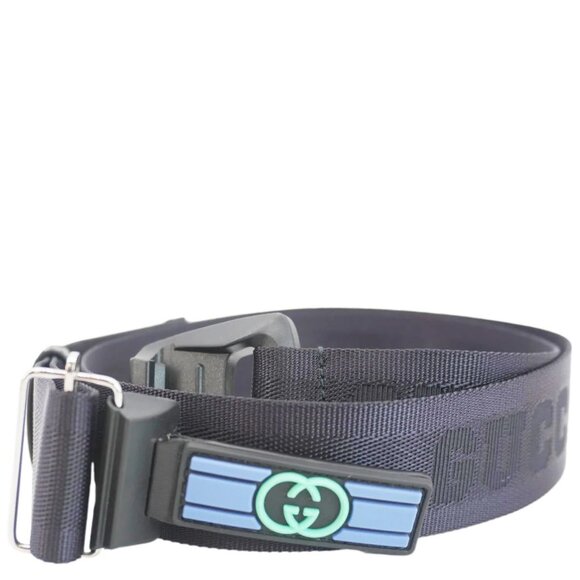 Gucci  GG Crystal Nylon Belt Size 100.40 Blue main image 6